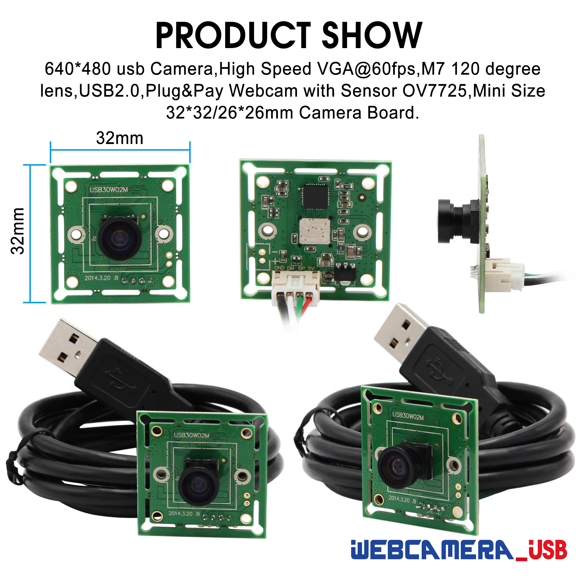 Мини плата MJPEG для камеры 0 3 МП 32*32 мм 60fps 640x480 CMOS OV7725 Micro VGA модуль безопасности usb