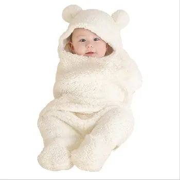 

Autumn And Winter Baby Sleeping Bag Newborn Split Leg Package Warm And Comfortable Baby Plus Velvet Quilt