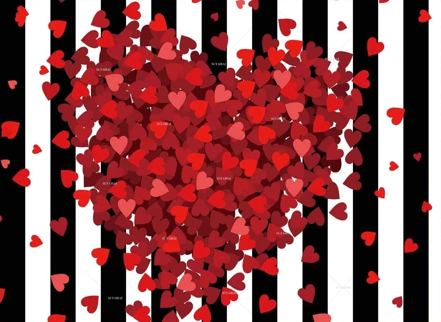 Valentine's Day Red Hearts Photography Backdrop for Wedding Anniversary  Black White Striped Background Patry Banner Photo Booth|Background| -  AliExpress