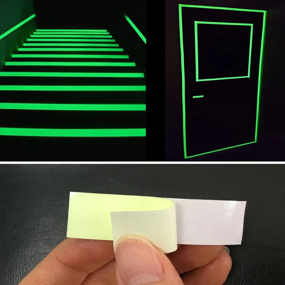 Self-adhesive Luminous Tape Glow In The Dark Tape Emergency In The Dark Afety Stage Stickers Home Party Supplies Decor Warn fluorescent tape luminous tape