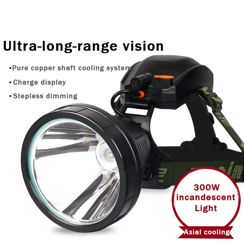 Professional 10W LED Hunting Fishing Headlamp XM-L2 LED Emergency Repairing Headlight Rechargeable Built in 4 Lithium batteries