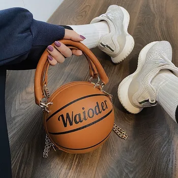 

Pink Shoulder Bag Foreign Style Women's Bag 2020 New Fashion Net Red Messenger Bag Basketball Shape Handbag Bag