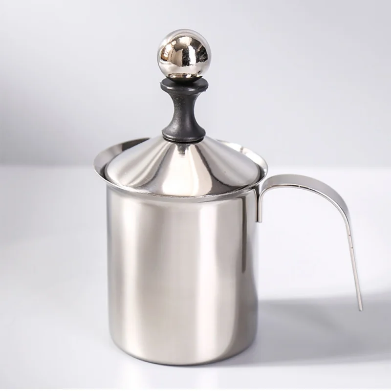 Капучинатор для молока, 400 мл, японский стиль, двухслойный фильтр, ручной Капучинатор для молока, кофейные принадлежности, посуда для выпечки, инструменты для торта, для домашней выпечки