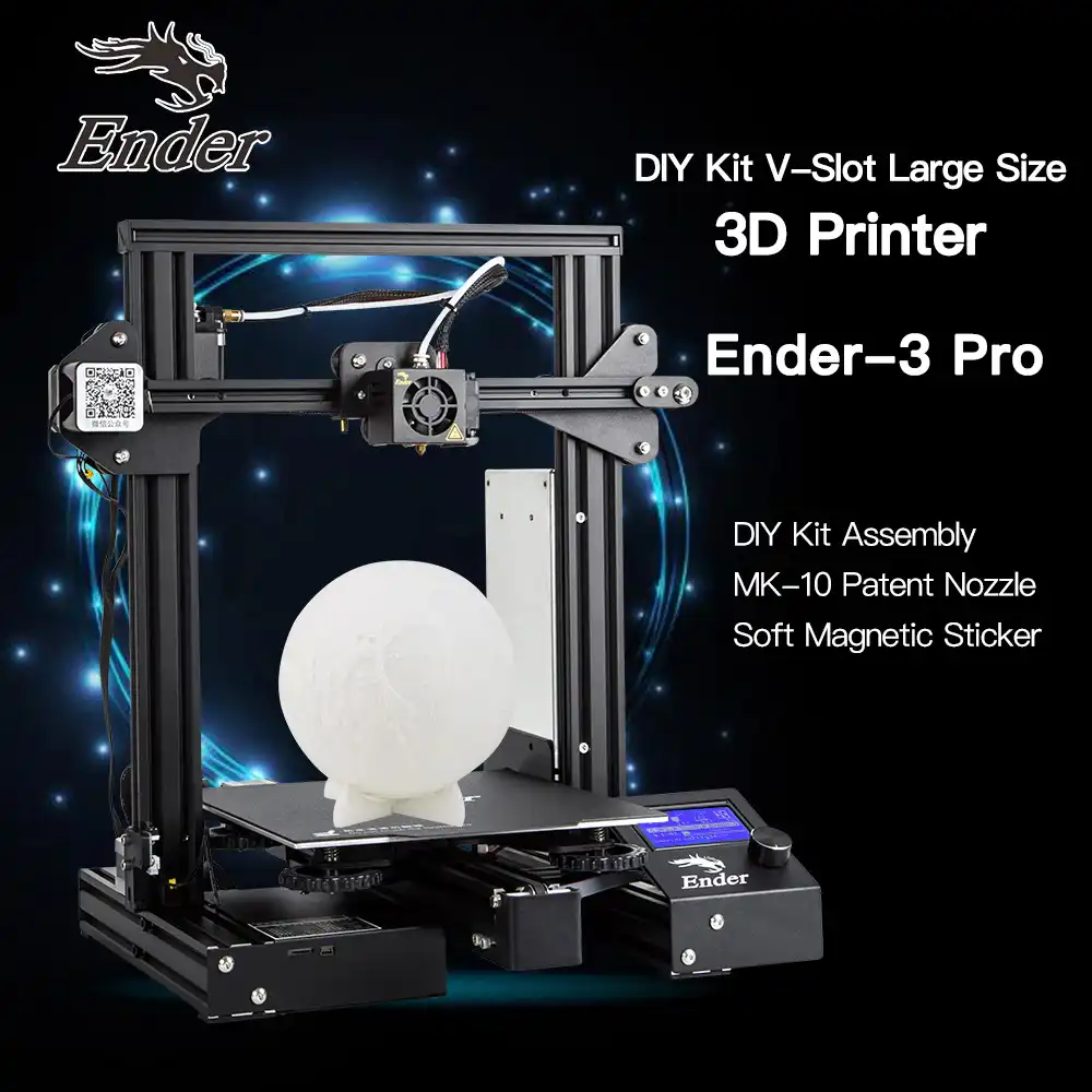 DIY Kit 3D принтер большого размера I3 mini Ender3/Ender3X/Ender3Pro с 3 насадками/2PLA/Silicone