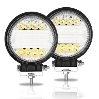 

Car LED Work Lights Bar Off Road 72W Light Beam 4.4inch Combo Additional Fog Light for SUV ATV Boat Tractor Working Light ramp