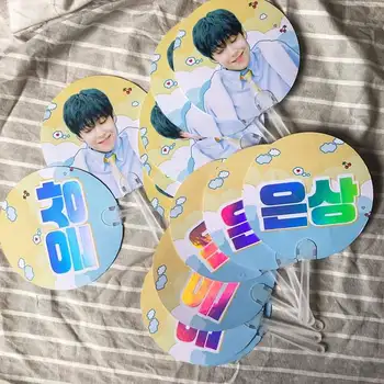 

500pcs 2 sides print Custom Hand Fan for Photo printing picture Customized Round shape hand fans DIY wholesale