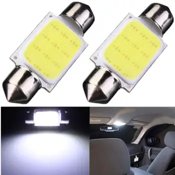 

2Pcs High Quality 36mm Festoon COB 12 Chips DC 12V LED Car Dome Reading Lights