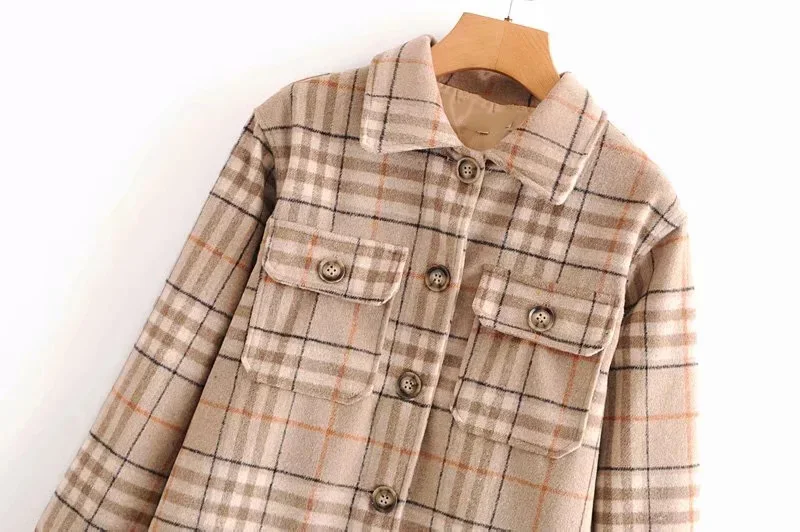 Осенняя рубашка, куртка, женские топы и блузки, винтажная клетчатая куртка, женские Базовые Куртки, Пальто, пальто и куртки, женская рубашка