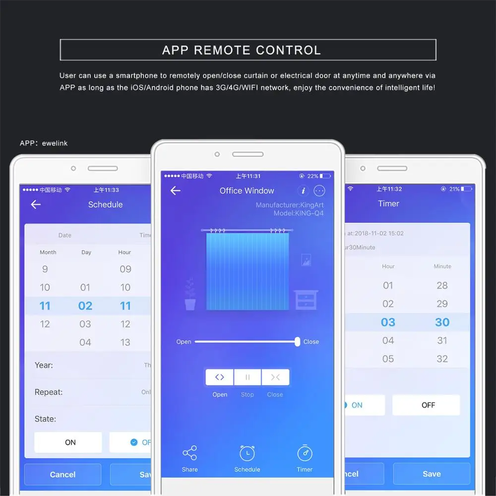 Приложение EWeLink Wifi Smart Touch занавес переключатель голосового управления Alexa и Google телефон управление для занавеска с электроприводом