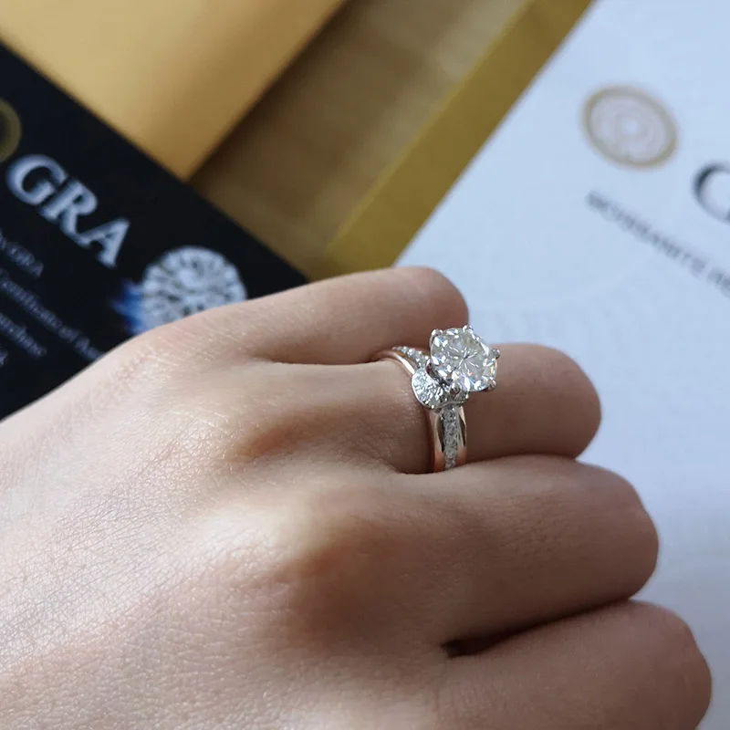 Женское кольцо ormosiia Moissanite розовое золото 1 5 карат 14 к для помолвки свадьбы