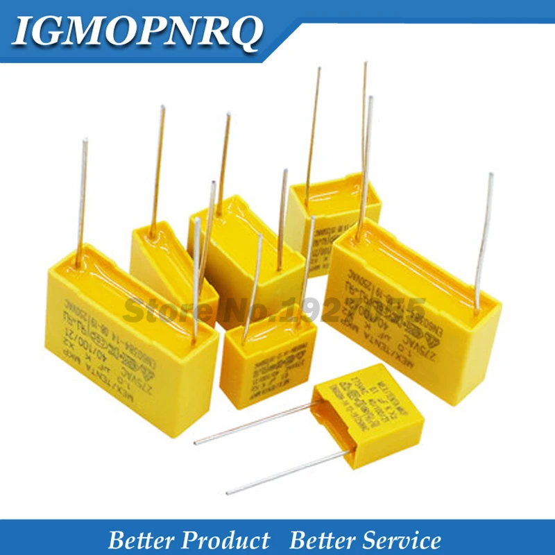 10pcs 275VAC capacitor X2 series 0.01UF ~ 2.2UF Polypropylene film New 10nf 100nf 150nf 200nf 680nf 470nf 1UF | Электронные