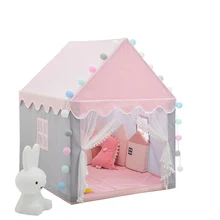 Tente Portable pliable pour enfants, 1.45M, Tipi, maison de jeux pour bébés, château princesse rose, décor de chambre d'enfant