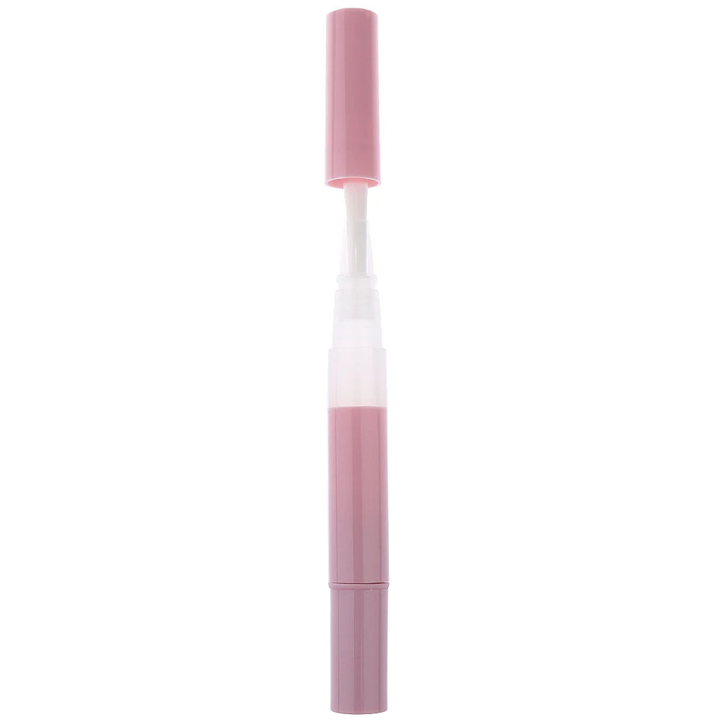 5pcs 3ml Travel Empty Twist Pen Cosmetic Container Tube Nail Brush Tool Pink Teeth Whitening Pen Refill Container