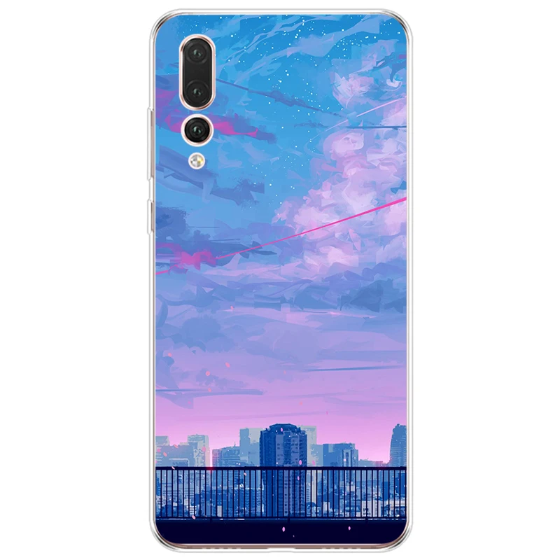 Мягкий силиконовый чехол из ТПУ для телефона Huawei P8 P9 P10 P20 P30 lite PRO PLUS с розовой
