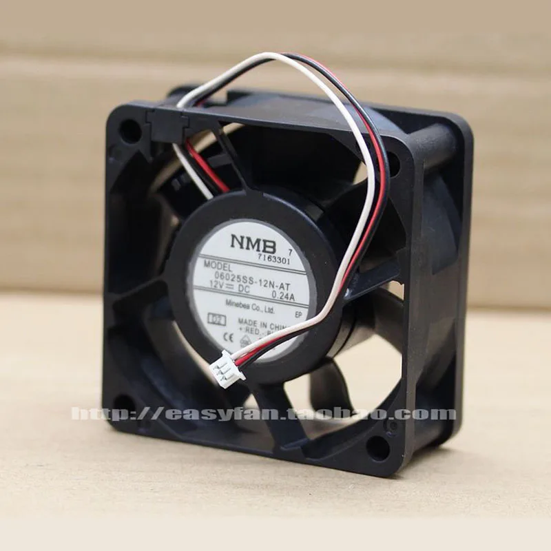 NMB 06025SS-12N-AT 6025 12V 0.24A 6 см вентилятор охлаждения 60 × 60 × 25 мм кулер - Цвет лезвия: 06025SS-12N-AT