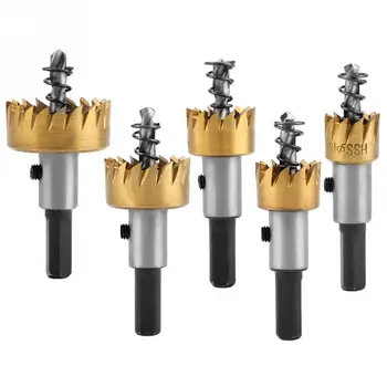 

5pcs 16-30mm Hole Saws Cutter Drill Bits HSS Hole Saws Drill Sheets Metal Reamers Set