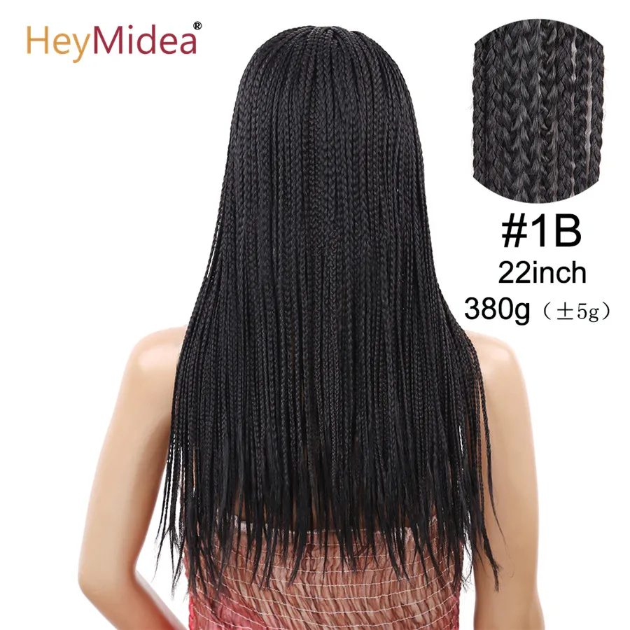 Synthetic Hair Wigs Braided Wigs Synthetic Long Box Braids Wig Black Women Crochet Braiding Hair Heat Resistant Fiber Cosplay Wig HeyMidea