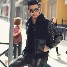 Новая зимняя мужская куртка с большим воротником из натурального меха, куртка-пуховик, толстый пуховик, мужское теплое пальто 2XL wf9979