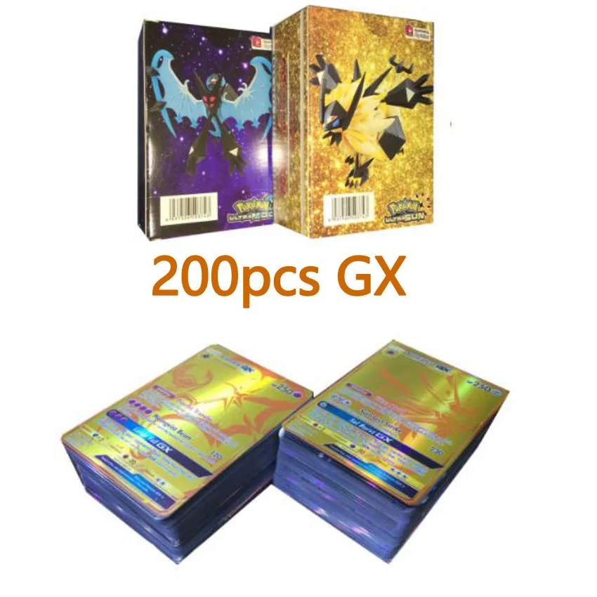 100/200/300pcs Pokemon cards GX MEGA Shining TAKARA TOMY Cards Game Pokemon Battle Carte Trading Cards Game Children Toy