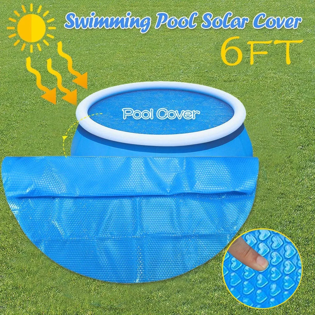 Pool Cover Protector Foot Above Ground Blue Protection Swimming Pool Foot Solar Pool Cover Anti Dust  6ft Pool Cover