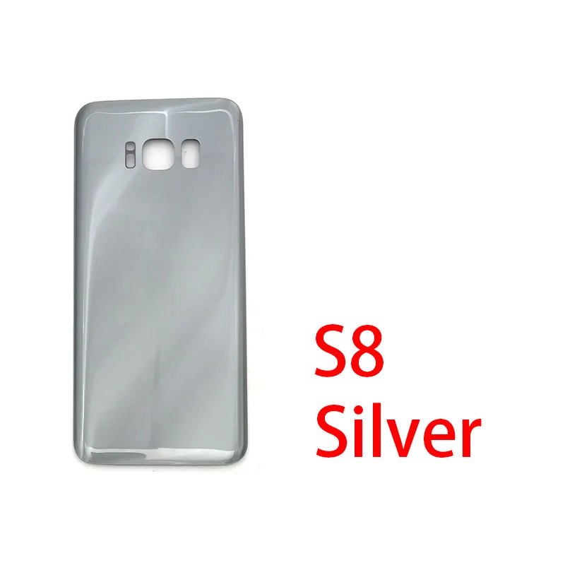 S8 Silver Задняя стеклянная крышка для samsung Galaxy S8 S8 Plus G9500 G9550 корпус батарейного отсека задняя крышка - Цвет: S8 Silver