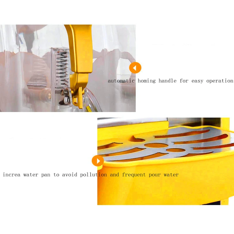 New Snow Melting Machine 220V Electric Four Cylind Slush Machine Cold Drink Maker Smoothies Making Sand Ice 1500W