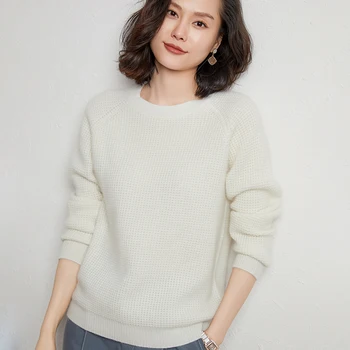 

Helovi 100% cashmere pullovers Winter Sweater Women Cashmere Knitted Women Sweaters And Pullovers mongolian cashmere coat