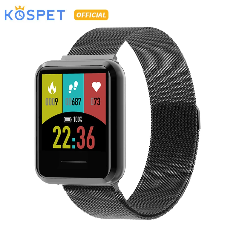 

KOSPET DK08 smartwatch Stainl steel Strap English Version Sport mode Bluetooth IP67 Waterproof smart watch men FOR IOS Android