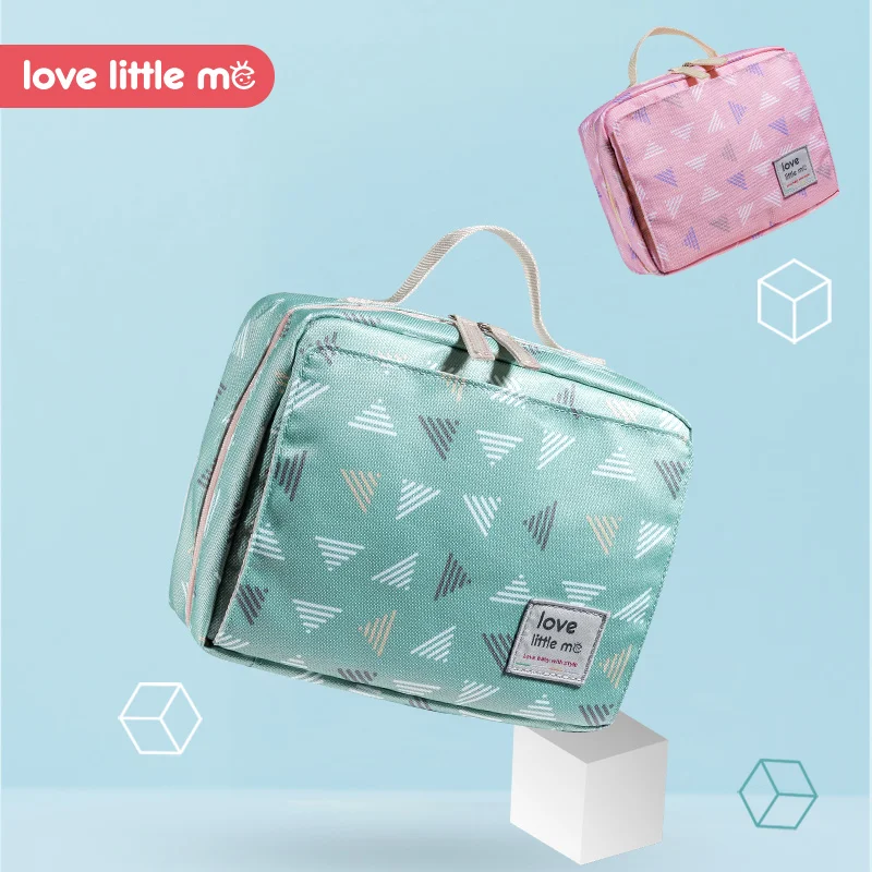 Love Little Me портативные косметички, косметички, детские пеленки, сумка для беременных, влажная ткань, сумка для подгузников, модная косметичка