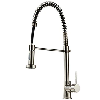 

[US-W]Pull-down Kitchen Faucet-Brushed Nylon Water Pipe