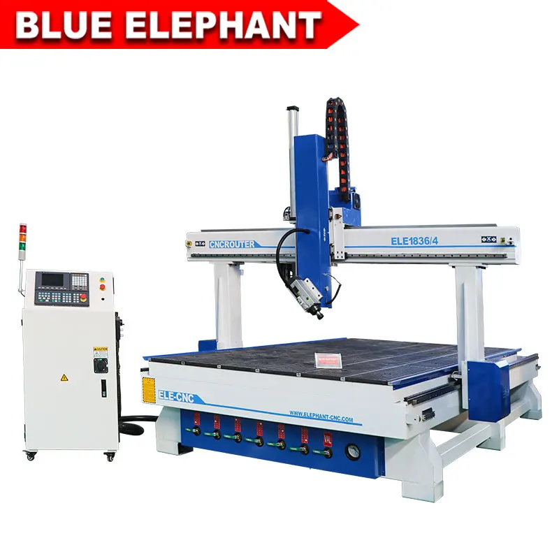Китай 1836 3D древесины CNC маршрутизатор 4 Станок Для осевой резки по