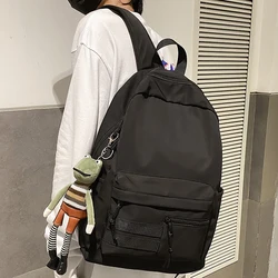HOCODO Fashion Men Backpack Unisex Laptop Schoolbag Waterproof Nylon Casual Travel Backpack Solid Color College Student Bag 2021