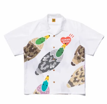 

20ss HUMAN MADE Shirt 1:1 High Quality Duck Print casual HUMAN MADE Top Tees fashion young HUMAN MADE Shirts Men Women