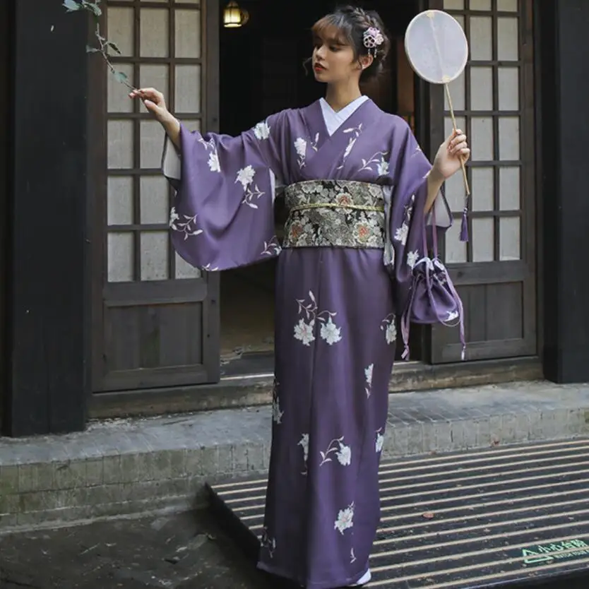 Japanese Purple Traditional Kimono Dresses | Dresses Images 2022