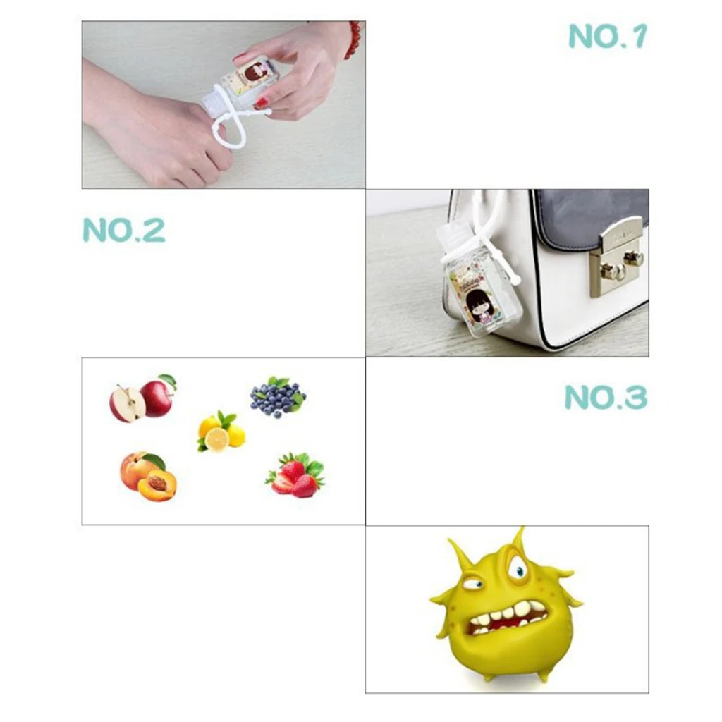 4Pcs 30ml Hand Soap Gel Hand Sanitiser Gel Hand Cleaning Gel Disposable Portable Antiseptics Moisturizing Liquid for Kids Adult
