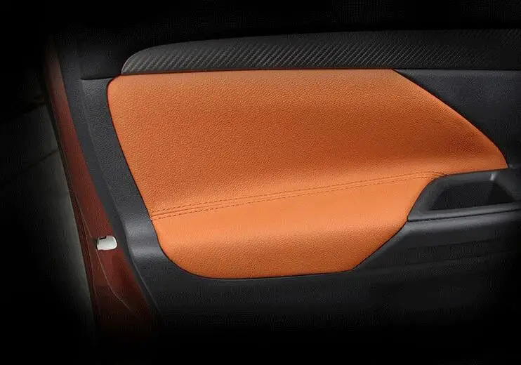 Для Mitsubishi Outlander 2013 автомобильный Стайлинг Дверь панель подлокотника крышка Украшение отделка кожа
