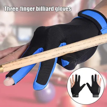 

1 Pair Man Woman Silicone Non-slip 3 Fingers Show Gloves for Billiard Snooker Cue Sport SMN88