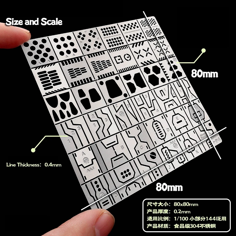 Chip-Shaped Scoring Auxiliary Ruler Tool for Military Model Body Detail Modification AJ0094 2