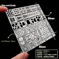Chip-Shaped Scoring Auxiliary Ruler Tool for Military Model Body Detail Modification AJ0094 2