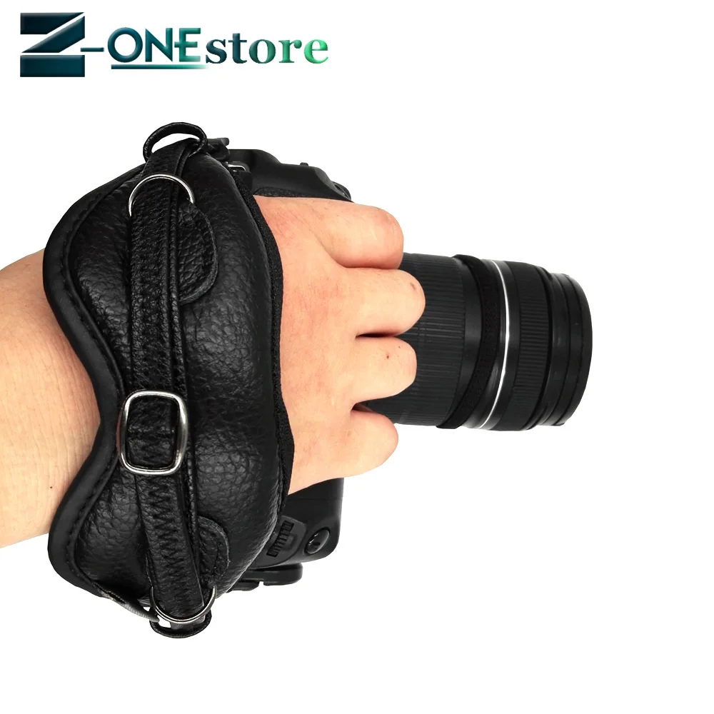 PU Leather soft Camera Hand Band Wrist Strap Belt for Sony Nikon Canon Pentax Fujifilm DSLR Cameras