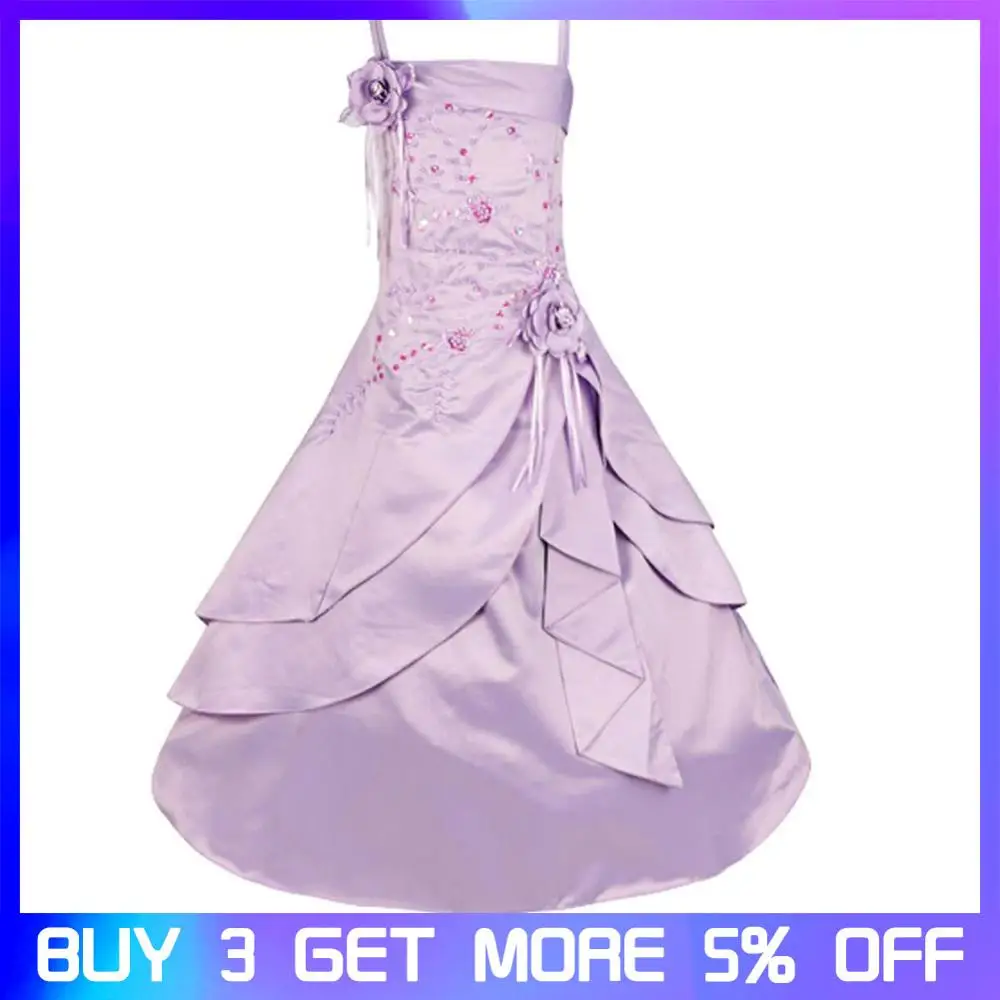 Детские платья с вышитыми цветами для девочек; вечерние платья принцессы для детей; платье на выпускной; свадебное От 4 до 14 лет