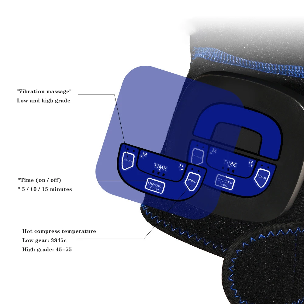 Electric Knee Massager Knee Joint Physiotherapy Heating Knee Pad