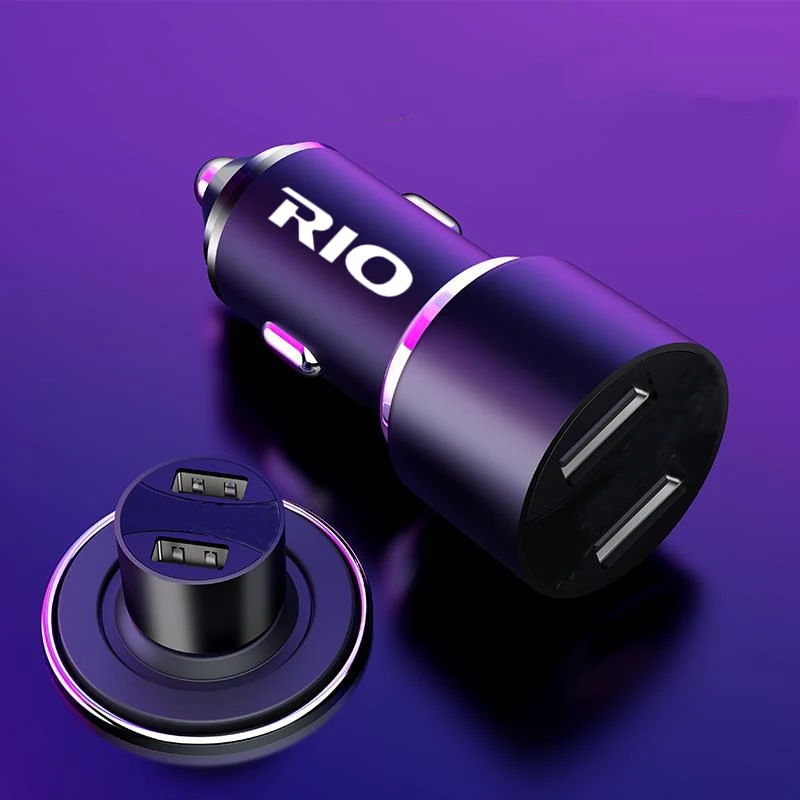 

Car Dual USB Universal Charger Quick Charge 3.4A Fast Charging in Car 2 Port mobile phone charger For KIA RIO 3 4 2017-2019