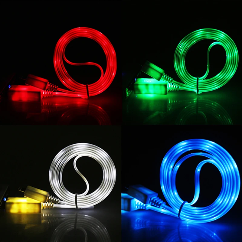 1M Colorful emitting Charge Wire Led Micro USB Cable for Samsung for HTC for iPhone 6 6S 7 8 Plus x Android phone charger cable 1M Colorful emitting Charge Wire Led Micro USB Cable for Samsung for HTC for iPhone 6 6S 7 8 Plus x Android phone charger cable