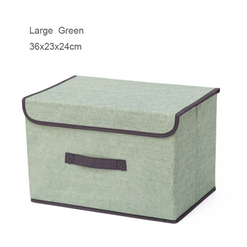 Large Green ONEUP коробка для хранения с крышкой одежда носки игрушки закуски разное Органайзер без запаха коробка для хранения Ящики Косметика бытовой Органайзер - Цвет: Large Green