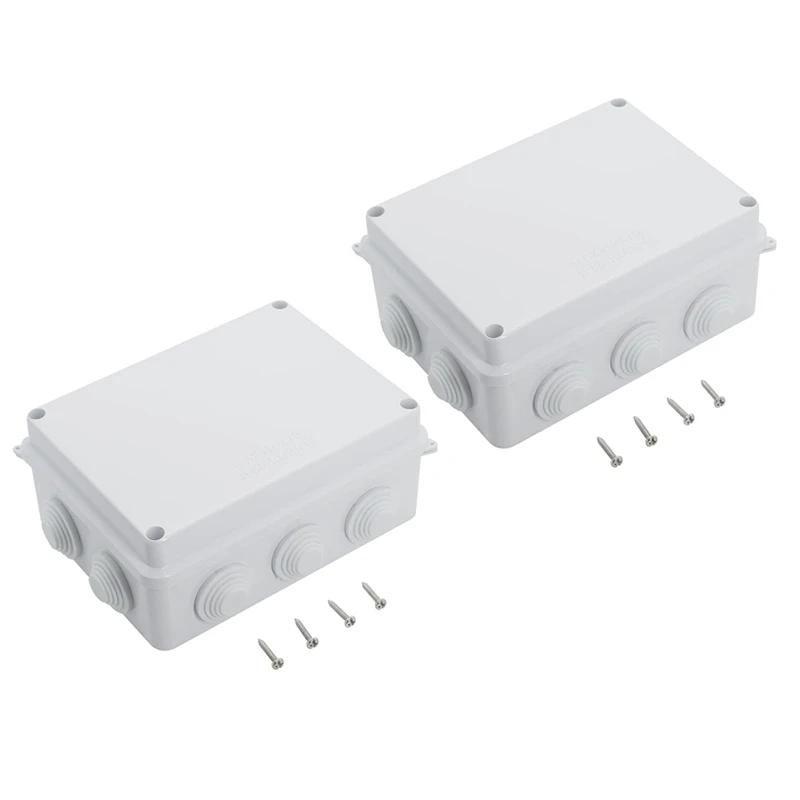 2 Pack ABS Plastic Dustproof Waterproof IP65 Junction Box Universal Electrical Project Enclosure 5.9 x 4.3 2.8 Inch | Обустройство