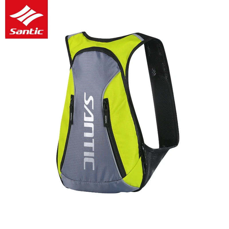 Santic 15L рюкзак для кемпинга, 2L сумка для воды, светоотражающий дышащий рюкзак для спорта на открытом воздухе, бега, альпинизма, велоспорта, гидратационный рюкзак - Цвет: Green