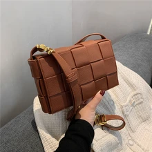 

Luxury Brand Woven Grained PU Leather Small Crossbody Shoulder Bags For Women Classic Designe High Quality Flap For Phone 2022