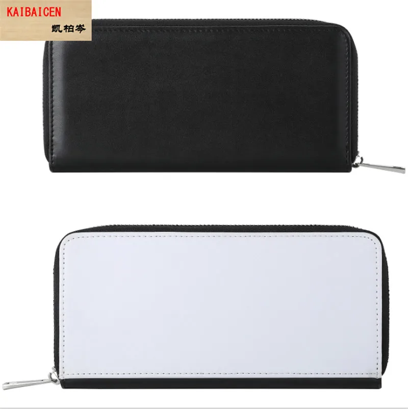 3pcs/lot Blank Sublimation Leather Wallet Purse Women Man for Hot transfer Printing Full zipper large capacity clutch products polystyrene 3d printing