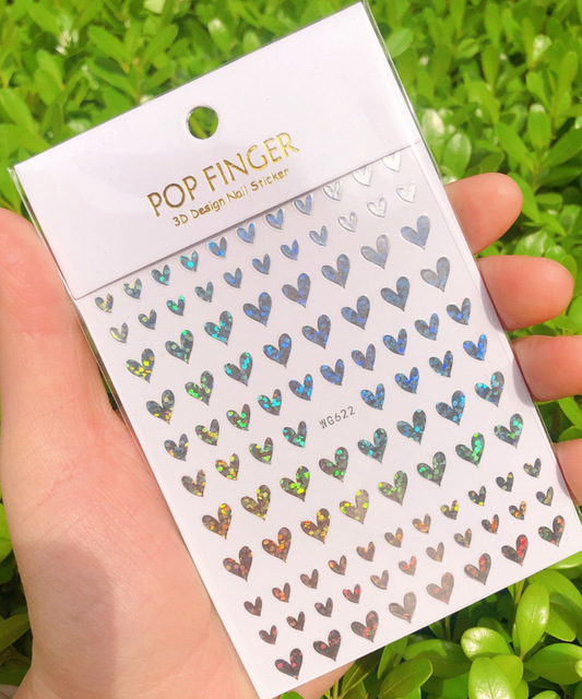 yeni eski İngilizce büyük boyutu 80mm * 103mm numaraları tırnak çıkartmaları Wrap 3D tırnak sanat malzemeleri 6 renkli mektup numarası tırnak Sticker C003(1)